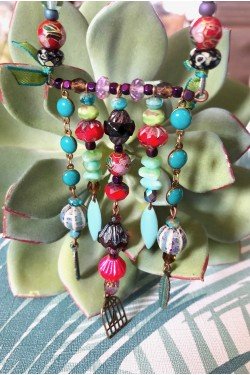 collier rideau AGATA détail