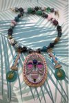 collier mi long Annakiya avec masque africain