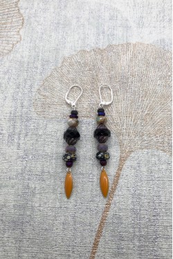 Boucles d'oreille originale de fabrication artisanale  Aniki bijoux