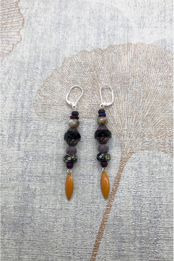 Boucles d'oreille originale de fabrication artisanale  Aniki bijoux