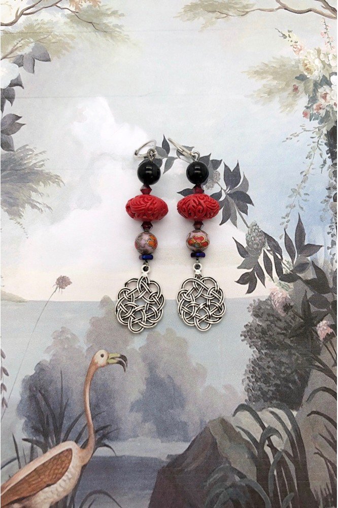 Boucles d'oreille originale de fabrication artisanale Aniki bijoux Boucles d'oreille originale de fabrication artisanale Aniki bijoux