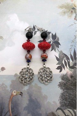 Boucles d'oreille originale de fabrication artisanale  Aniki bijoux