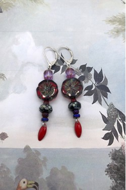 Boucles d'oreille originale de fabrication artisanale  Aniki bijoux