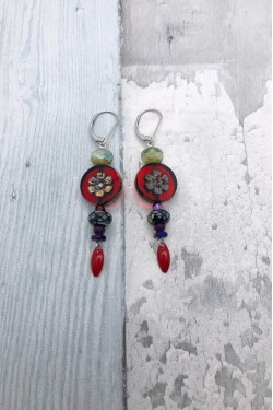 Boucles d'oreille originale de fabrication artisanale  Aniki bijoux