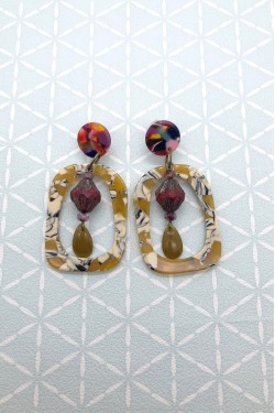 Boucles d'oreille originale de fabrication artisanale  Aniki bijoux