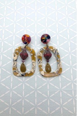 Boucles d'oreille originale de fabrication artisanale  Aniki bijoux
