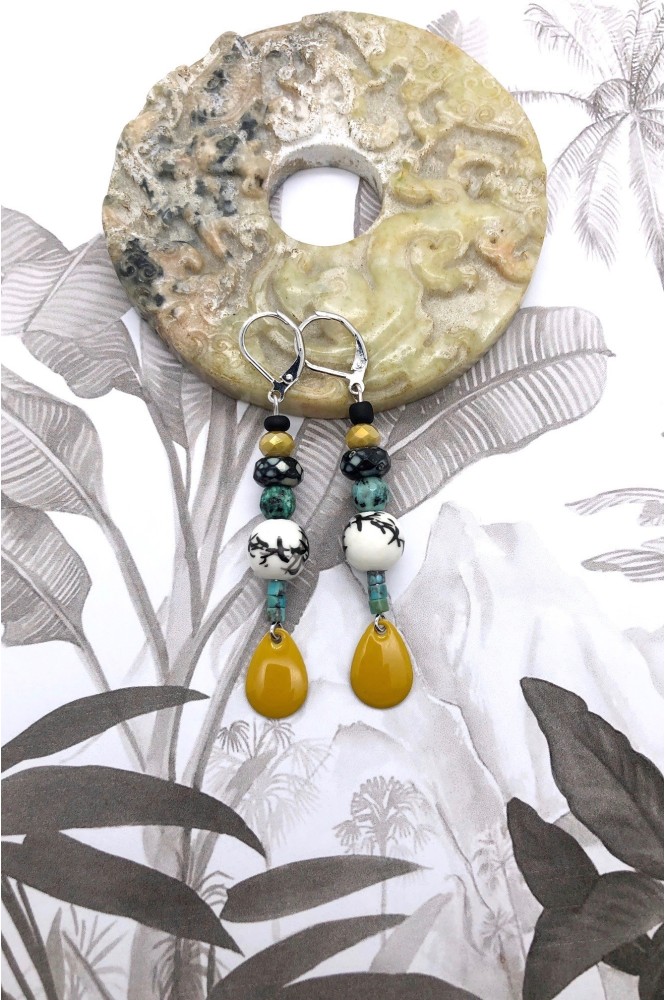 Boucles d'oreille originale de fabrication artisanale Aniki bijoux Boucles d'oreille originale de fabrication artisanale Aniki bijoux
