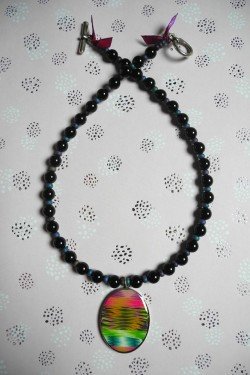 Collier Ikat Médaillon solo N°1