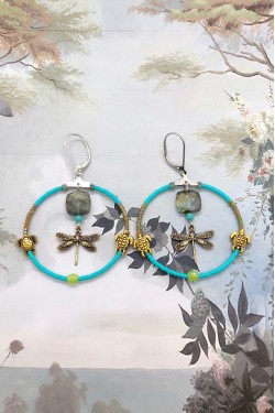 Boucles d'oreille originale de fabrication artisanale  Aniki bijoux