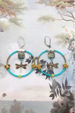Boucles d'oreille originale de fabrication artisanale  Aniki bijoux