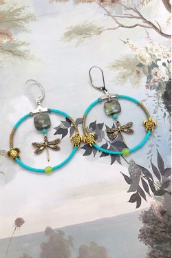 Boucles d'oreille originale de fabrication artisanale  Aniki bijoux