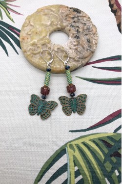 Boucles d'oreille originale de fabrication artisanale  Aniki bijoux