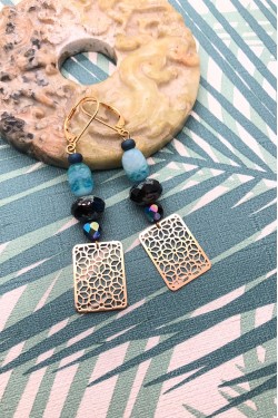 Boucles d'oreille originale de fabrication artisanale  Aniki bijoux