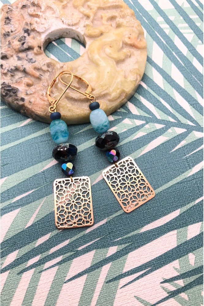 Boucles d'oreille originale de fabrication artisanale Aniki bijoux Boucles d'oreille originale de fabrication artisanale Aniki bijoux