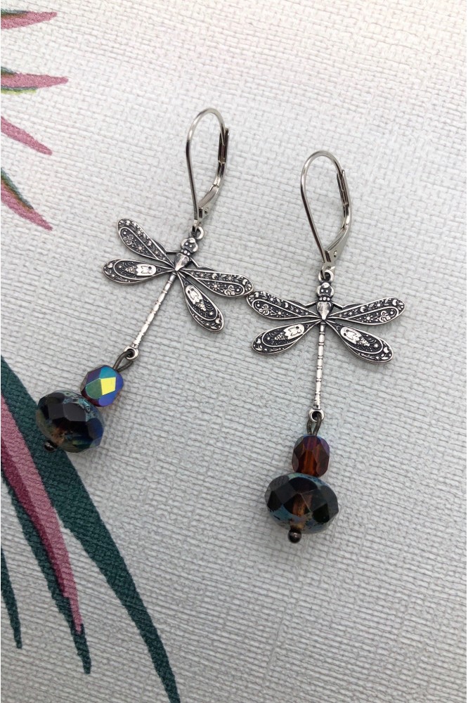 Boucles d'oreille originale de fabrication artisanale  Aniki bijoux