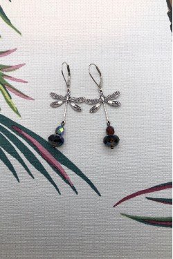Boucles d'oreille originale de fabrication artisanale  Aniki bijoux