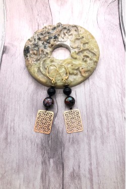 Boucles d'oreille originale de fabrication artisanale  Aniki bijoux