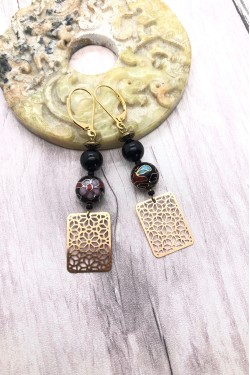 Boucles d'oreille originale de fabrication artisanale  Aniki bijoux