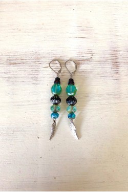Boucles d'oreille originale de fabrication artisanale  Aniki bijoux