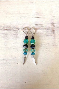 Boucles d'oreille originale de fabrication artisanale  Aniki bijoux
