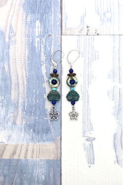 Boucles d'oreille originale de fabrication artisanale  Aniki bijoux