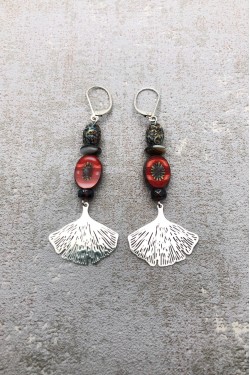 Boucles d'oreille originale de fabrication artisanale  Aniki bijoux