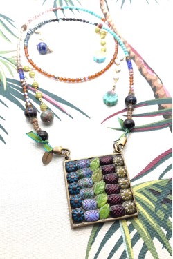 Collier long Mosaique...