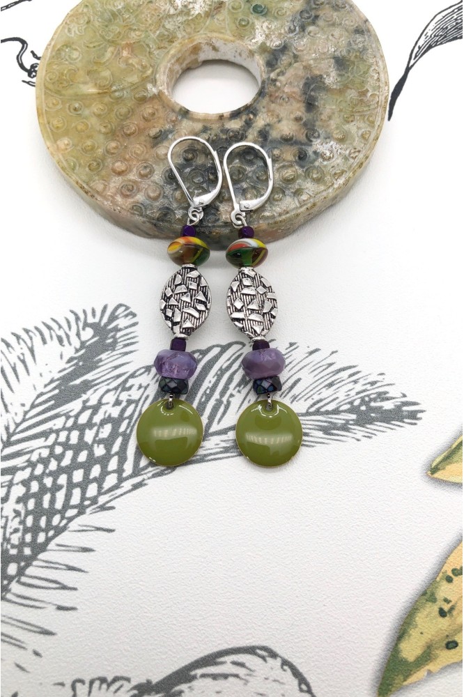 Boucles d'oreille originale de fabrication artisanale Aniki bijoux Boucles d'oreille originale de fabrication artisanale Aniki bijoux