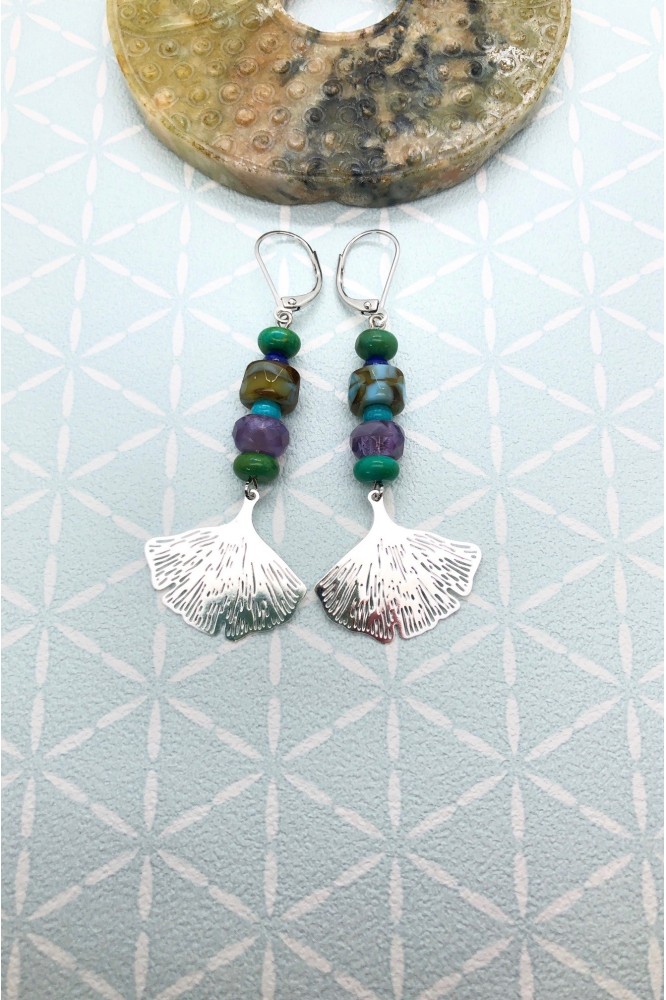 Boucles d'oreille originale de fabrication artisanale Aniki bijoux Boucles d'oreille originale de fabrication artisanale Aniki bijoux