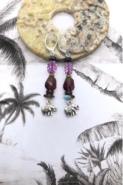 Boucles d'oreille originale de fabrication artisanale  Aniki bijoux