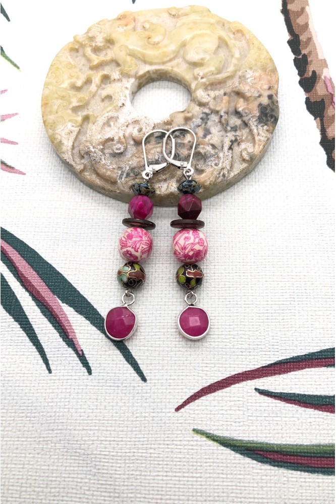 Boucles d'oreille originale de fabrication artisanale  Aniki bijoux