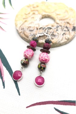 Boucles d'oreille originale de fabrication artisanale  Aniki bijoux