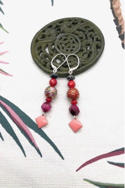 Boucles d'oreille originale de fabrication artisanale  Aniki bijoux