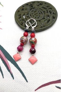Boucles d'oreille originale de fabrication artisanale  Aniki bijoux