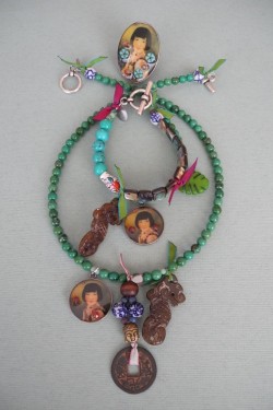 Collier parure avec bracelet et bague