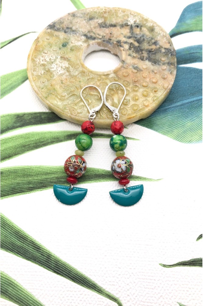 Boucles d'oreille originale de fabrication artisanale Aniki bijoux Boucles d'oreille originale de fabrication artisanale Aniki bijoux