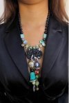 Collier mi-long d'inspiration asiatique avec belle pièce de jade Aniki Bijoux