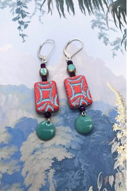 Boucles d'oreille originale de fabrication artisanale  Aniki bijoux