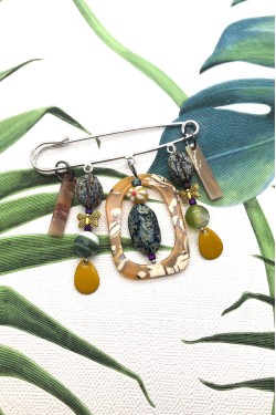 Broche Papillons dorés