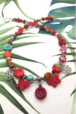collier amandine rouge