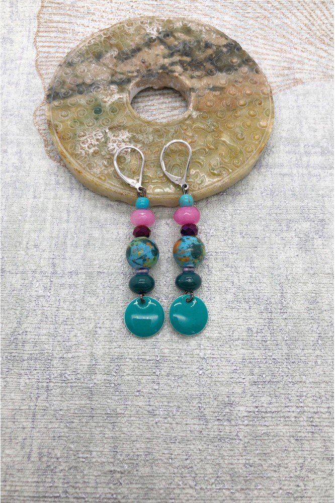 Boucles d'oreille originale de fabrication artisanale Aniki bijoux Boucles d'oreille originale de fabrication artisanale Aniki bijoux