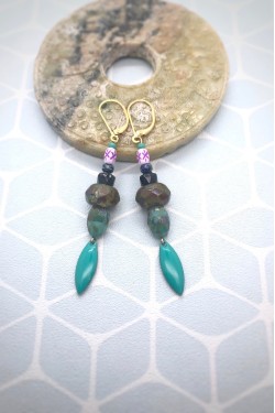 Boucles d'oreille originale de fabrication artisanale  Aniki bijoux