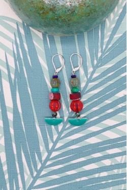 Boucles d'oreille originale de fabrication artisanale  Aniki bijoux