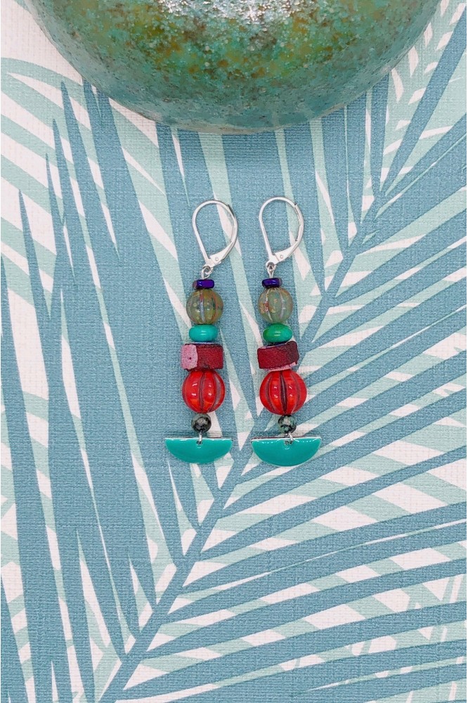 Boucles d'oreille originale de fabrication artisanale Aniki bijoux Boucles d'oreille originale de fabrication artisanale Aniki bijoux