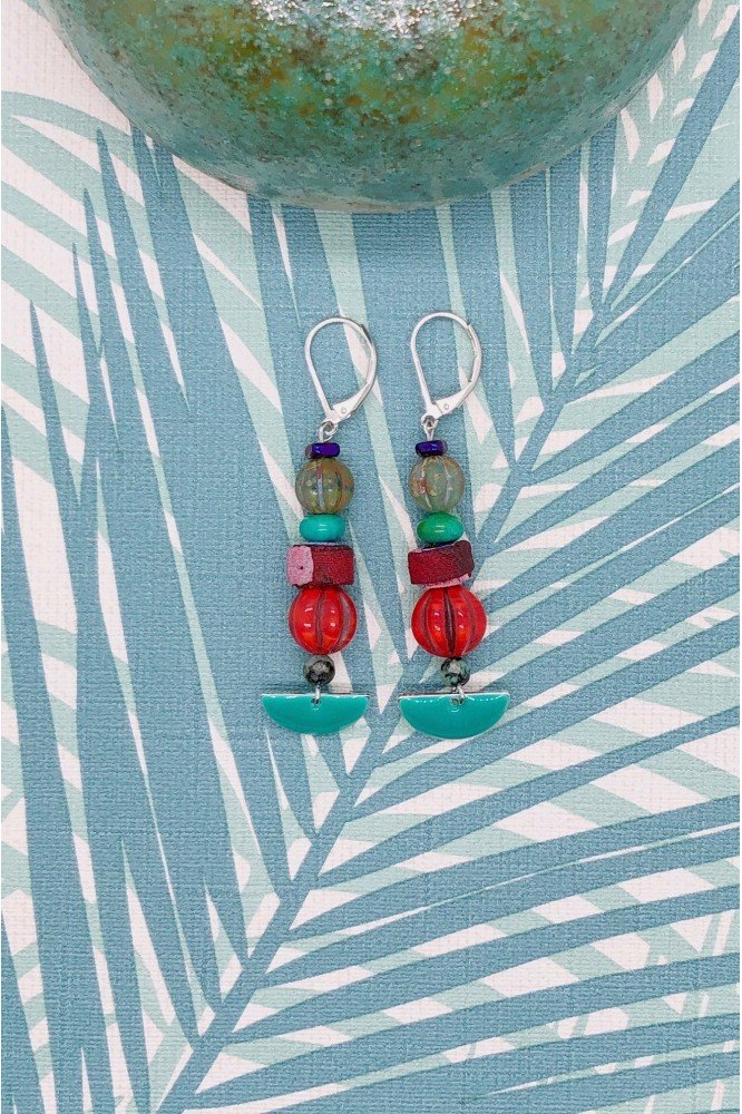 Boucles d'oreille originale de fabrication artisanale Aniki bijoux Boucles d'oreille originale de fabrication artisanale Aniki bijoux