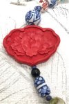 Collier mi-long d'inspiration asiatique avec belles perles rares Aniki Bijoux