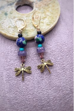 Boucles d'oreille originale de fabrication artisanale  Aniki bijoux