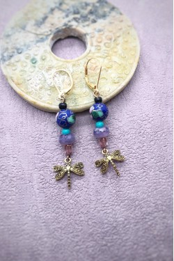 Boucles d'oreille originale de fabrication artisanale  Aniki bijoux