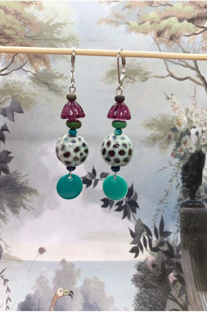 Boucles d'oreille originale de fabrication artisanale Aniki bijoux Boucles d'oreille originale de fabrication artisanale Aniki bijoux