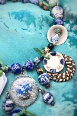 Collier d'inspiration asiatique avec de belles perles chinoises authentiques Aniki Bijoux